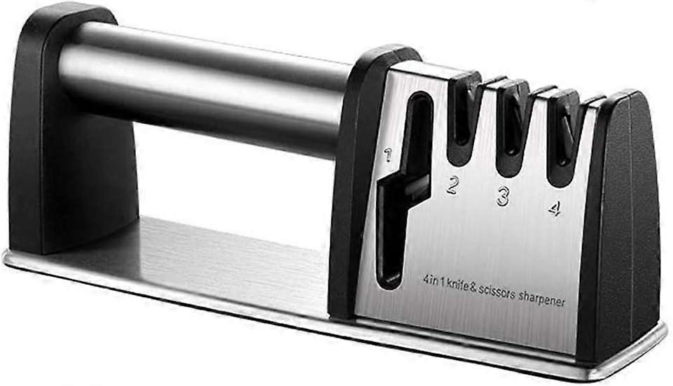 Professional Knife Sharpener, Knife Sharpener, 4-in-1 Kitchen Knife Sharpener Diamond Tungsten Steel