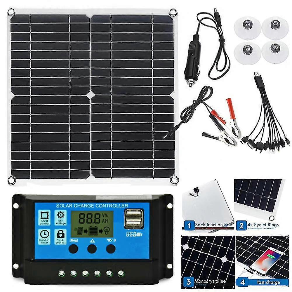 Multi-purpose Interface 25w Solar Panel Outdoor Mobile Phone Charging Power Supply