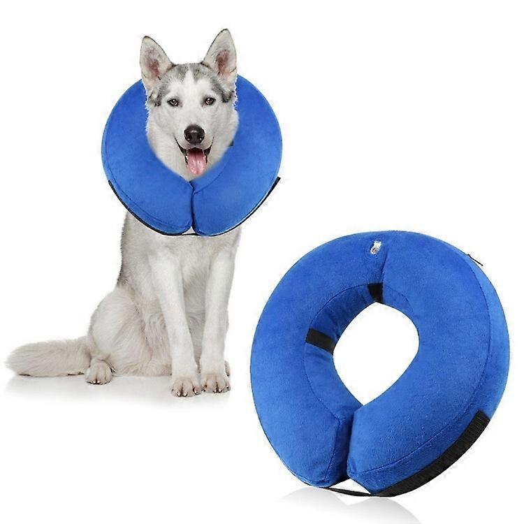 Inflatable Dog Cone Collar Adjustable Soft Protective Recovery Collar