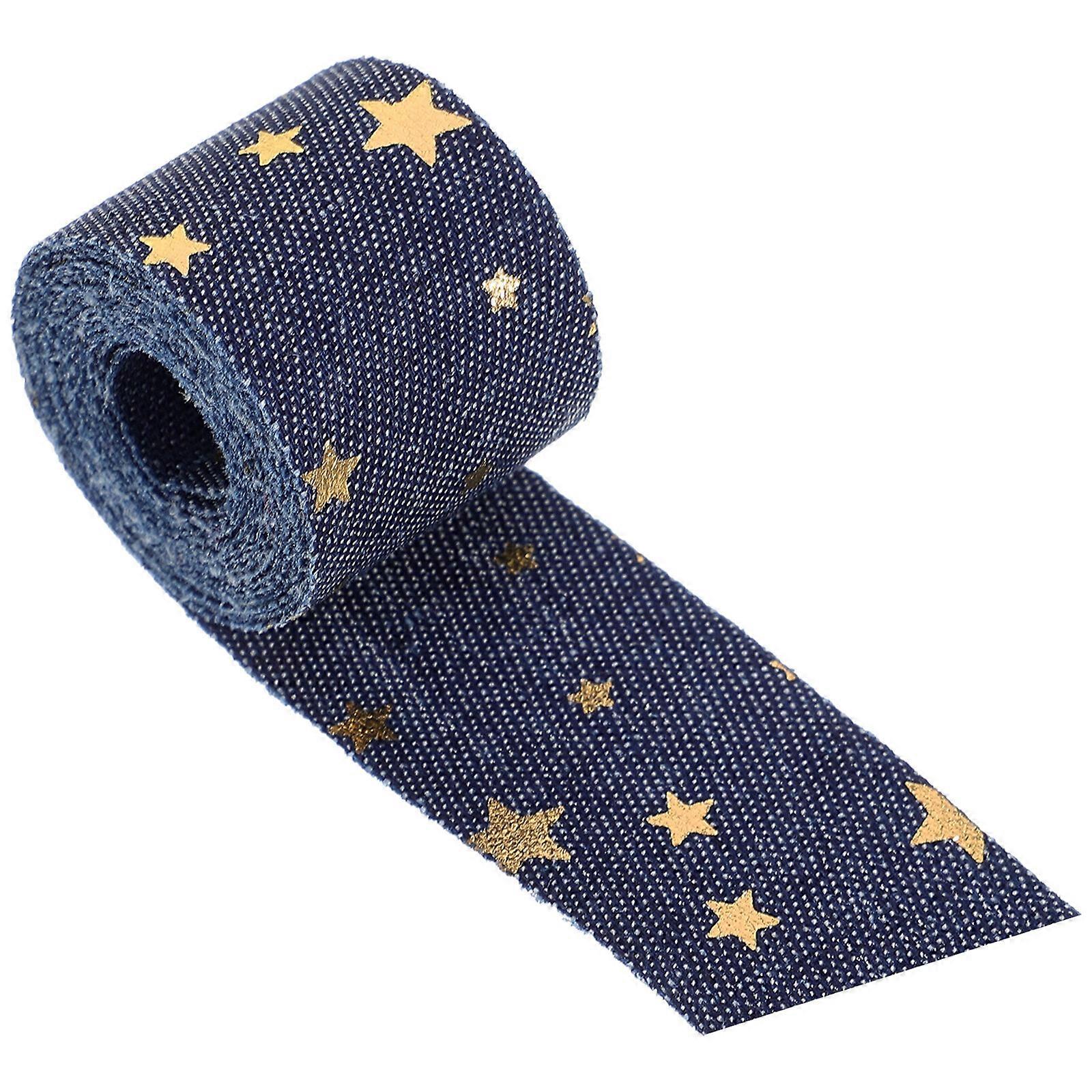 1 Roll of Star Pattern Present Ribbon Multi-function Package Ribbon Cuttable Gift Ribbon