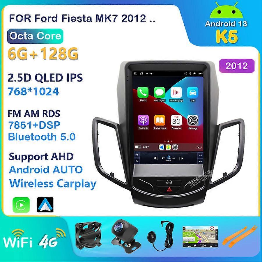 8 Core Carplay Android 13 For Ford Fiesta CarMultimedia Player Auto Radio Automotivo GPS Navigation Stereo 4G DSP 2009-2016