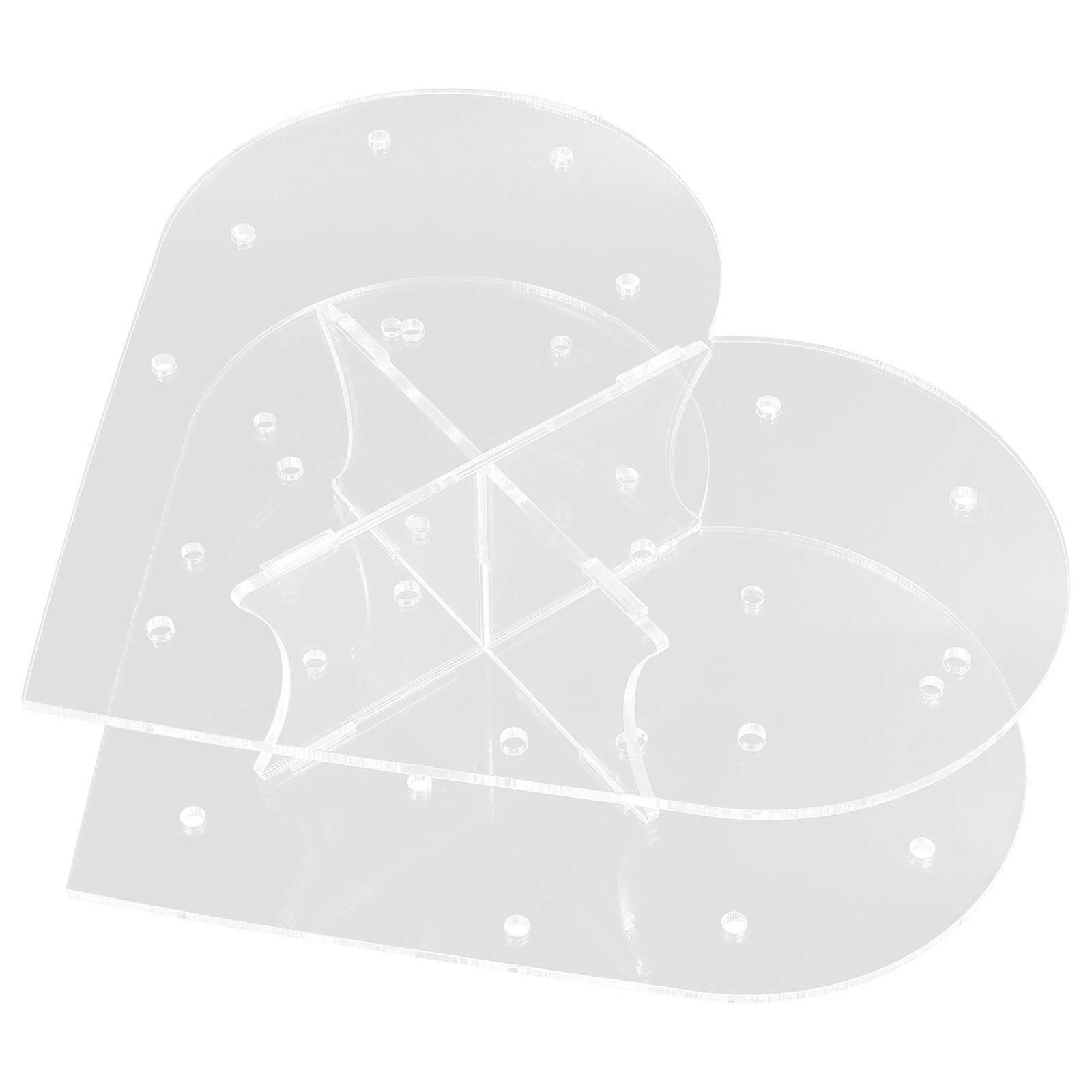 Cake Pops Stand Multi Holes Display Holder Acrylic Clear Lollipop Holder Heart Shaped Display Stand 15 Holes