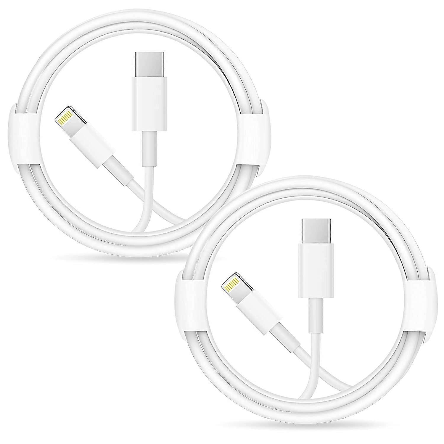 Oplader datakabel, 2 Pack USB C til Lightning datakabel, hurtigt datakabel Opladningskabel Hurtig opladning af datakabel