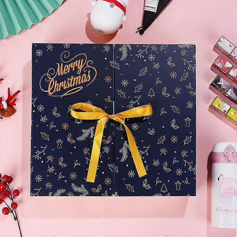 Adventskalender Box Julöverraskning DIY Papper Presentförpackning Countdown 24 byråer Bästa gåvor till flickor Pojkar Vänner
