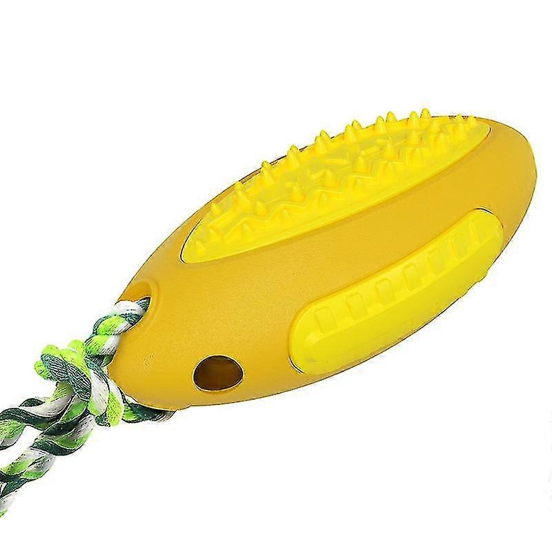 Dog Rugby Bite Rope jucărie Squeak Pet Chew jucărie dinte de curățare Trata mingea extra-dur interactive elasticitate Ball Molar Dog consumabile
