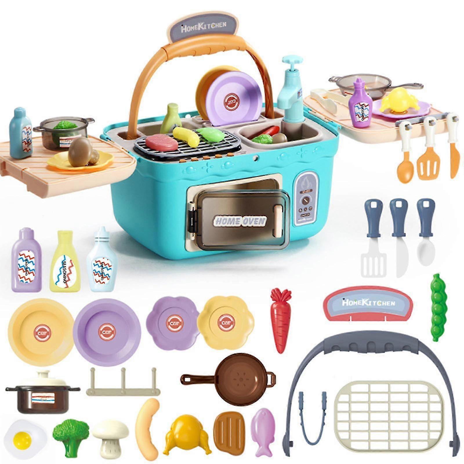 Kitchen Cooking Toys House Play Multifunctional Cooking Playset With ...
