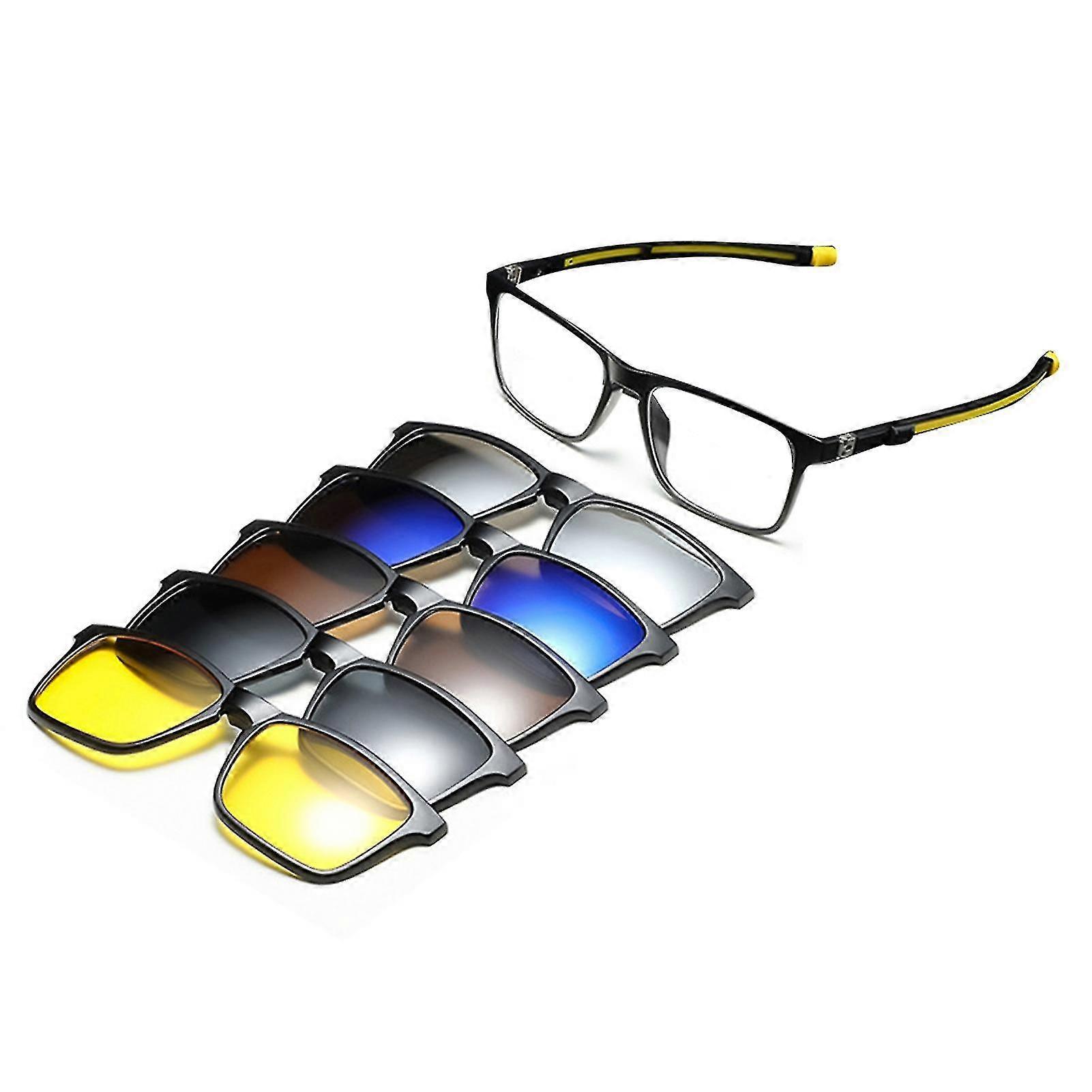 Polarized Sunglasses Magnetic Suction 5 Colors of Lenses with TR Rack