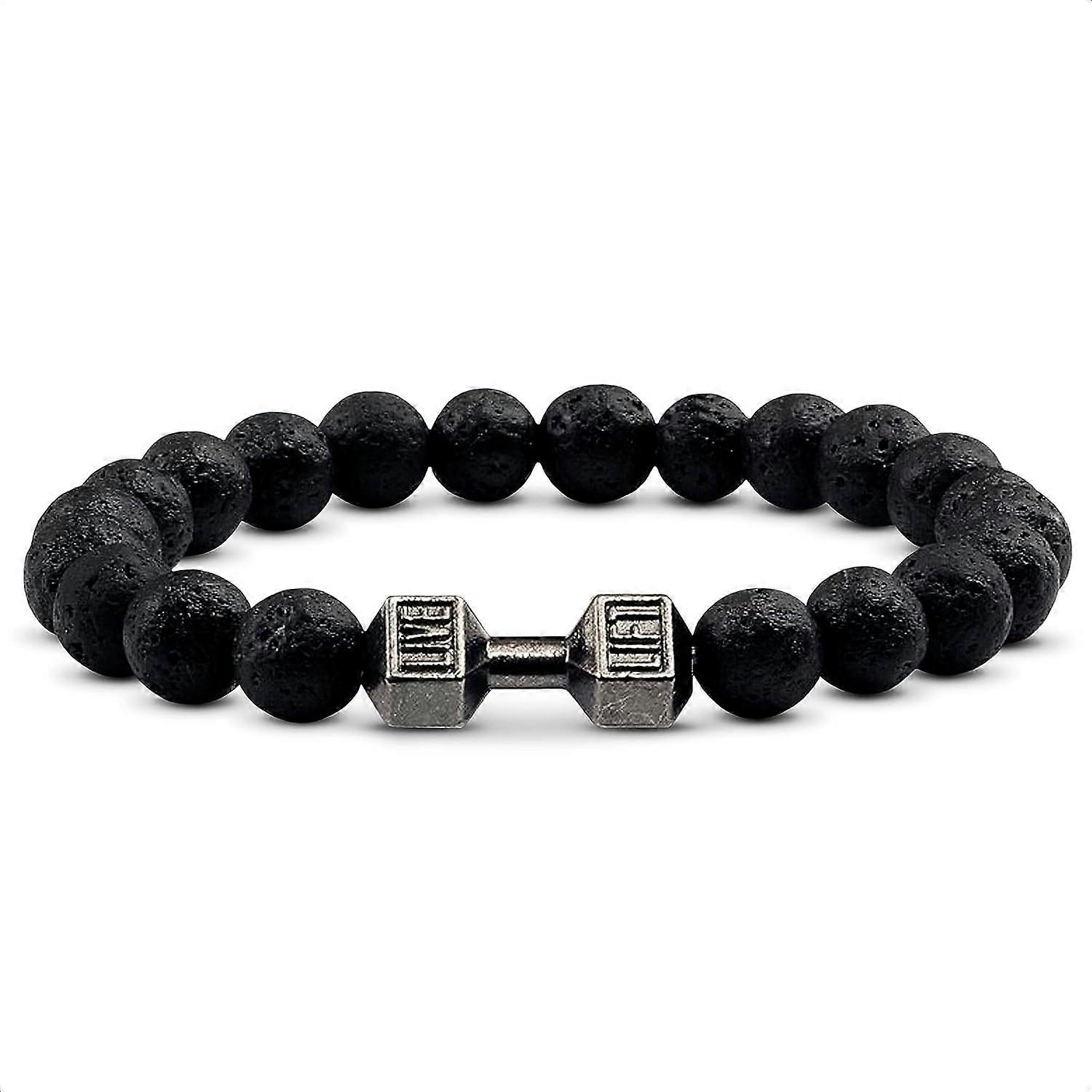 Lava Beads Gym Bracelets for Men - 8mm