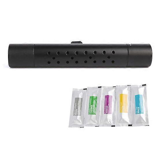 6Pcs/Set Metal Rotating End Car Aromatherapy Clip with 5 Cylindrical Essential Oil Refill Sticks Compact Size Convenient Fragrance Auto Vent
