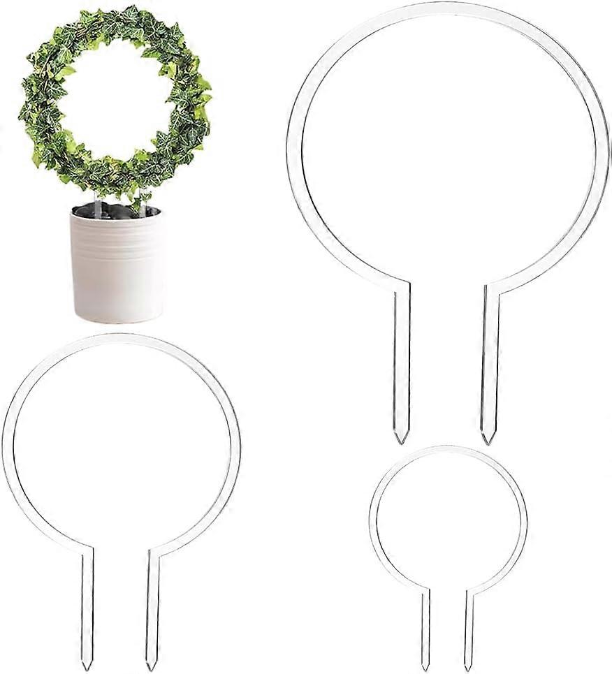 3 Pcs Circle Acrylic Trellis for Potted Plants 3Sizes Round Trellis for Climbing Plants Ring Shape Plant Supports for Vines Hoya Plant Frames for Poth