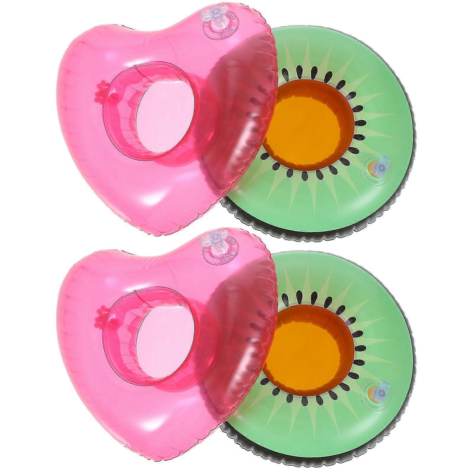 4pcs  Pool Drink Holder Inflatable Drink Holders Floating Water Cup Holders Coasters