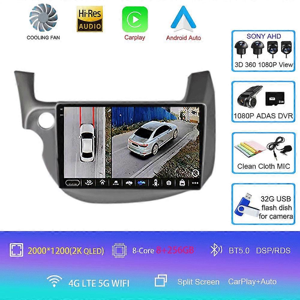 Car Radio 10"android 14 Carplay Auto For Honda Fit Jazz 2007-2013 Multimedia Video Player Gps Navigation 4g+wifi Head Unit 2 Din