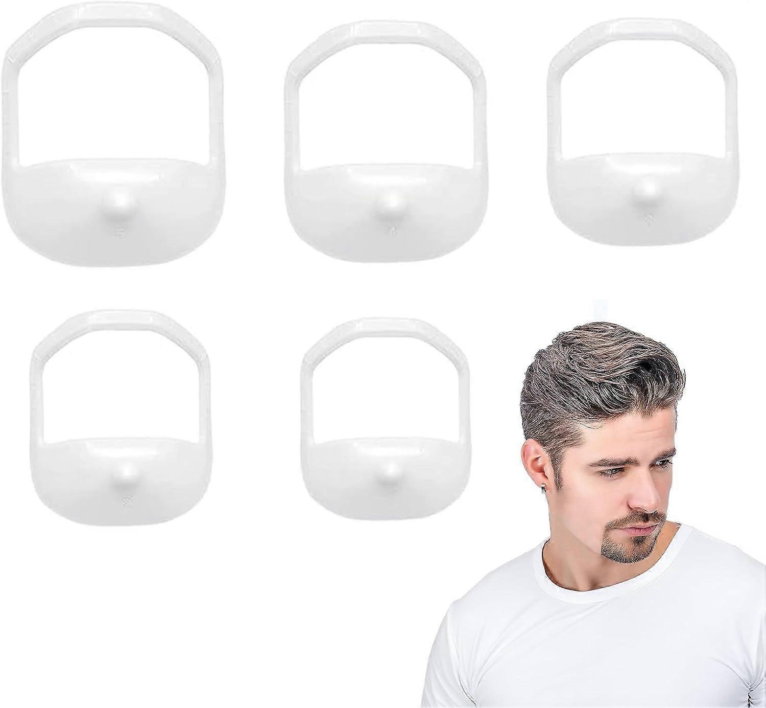 Beard Shaping Tool, 5 Pieces Beard Template Beard Shaper, Beard Shaping and Styling Tool, Beard Template Shaping Tool, 5 Different Sizes (White)