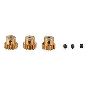 2pc 2.3mm Shaft Metal Pinion Motor Gear 48dp M0.6 M0.8 For 1/12 1/16 Rc Car 7075 - Redcat 370/380/390,16t
