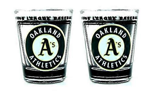 Oakland Atletiek MLB "Hi-Def" Borrelglas 2 stuks