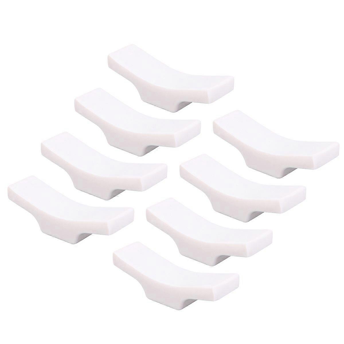 8PCS Resin Chopstick Holder Creative Ceramic Simulation Spoon Rack Fork Stand Table Supplies (White)