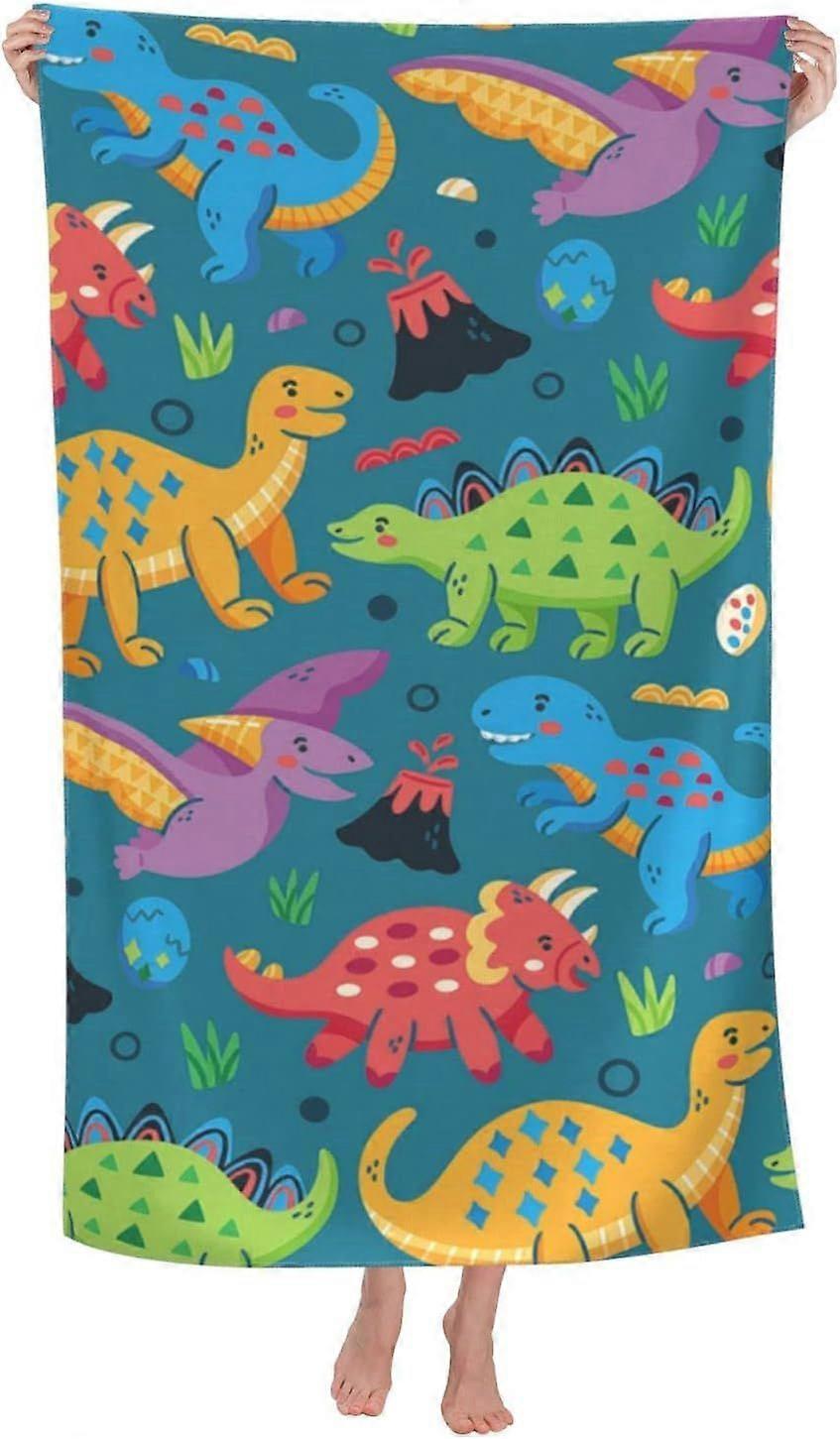 27.5"x 59" Dinosaur Beach Towels for Boys Kids Beach Towels Bulk Toddler Beach Towels for Travel Pool Personalized Beach Towels for Kids Microfiber Be