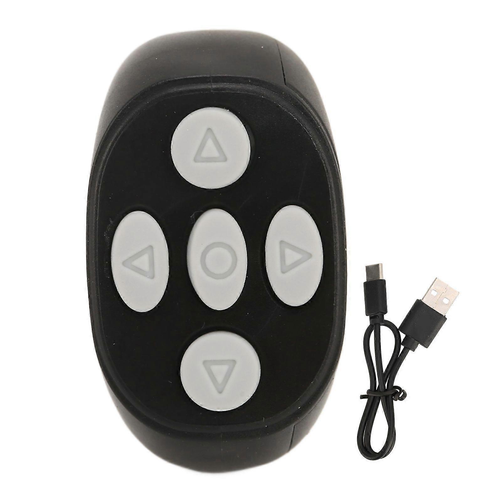 Bluetooth Remote Control Multi Function Ring Design Wireless Phone Selfie Shutter for Home Black