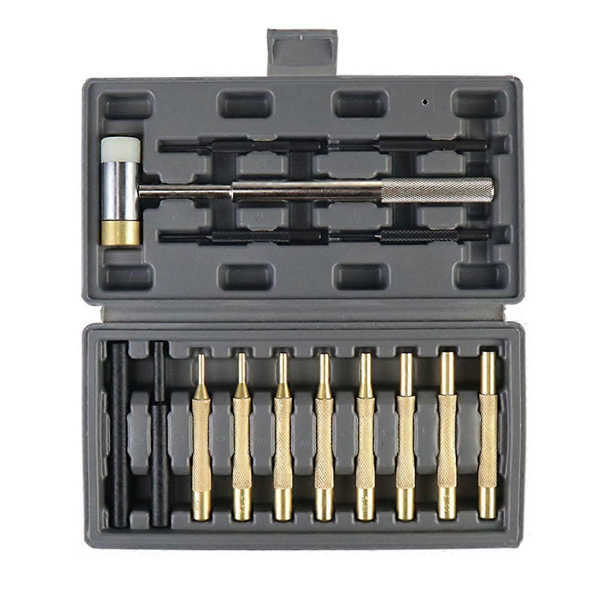 Brass Pin Punch Set With Hammer