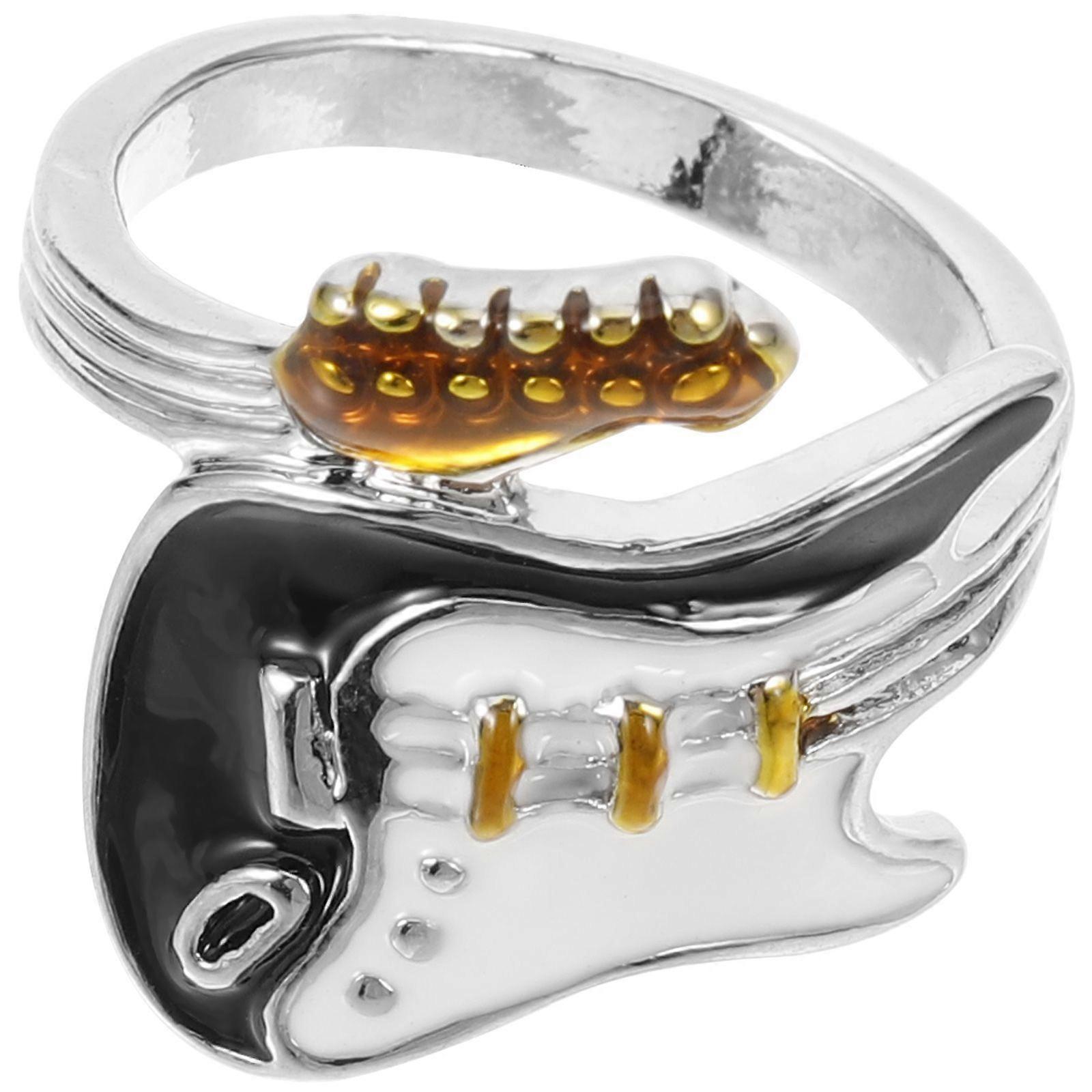 Guitar Ring Open Ring Adjustable Ring Punk Finger Band Fashion Finger Jewelry