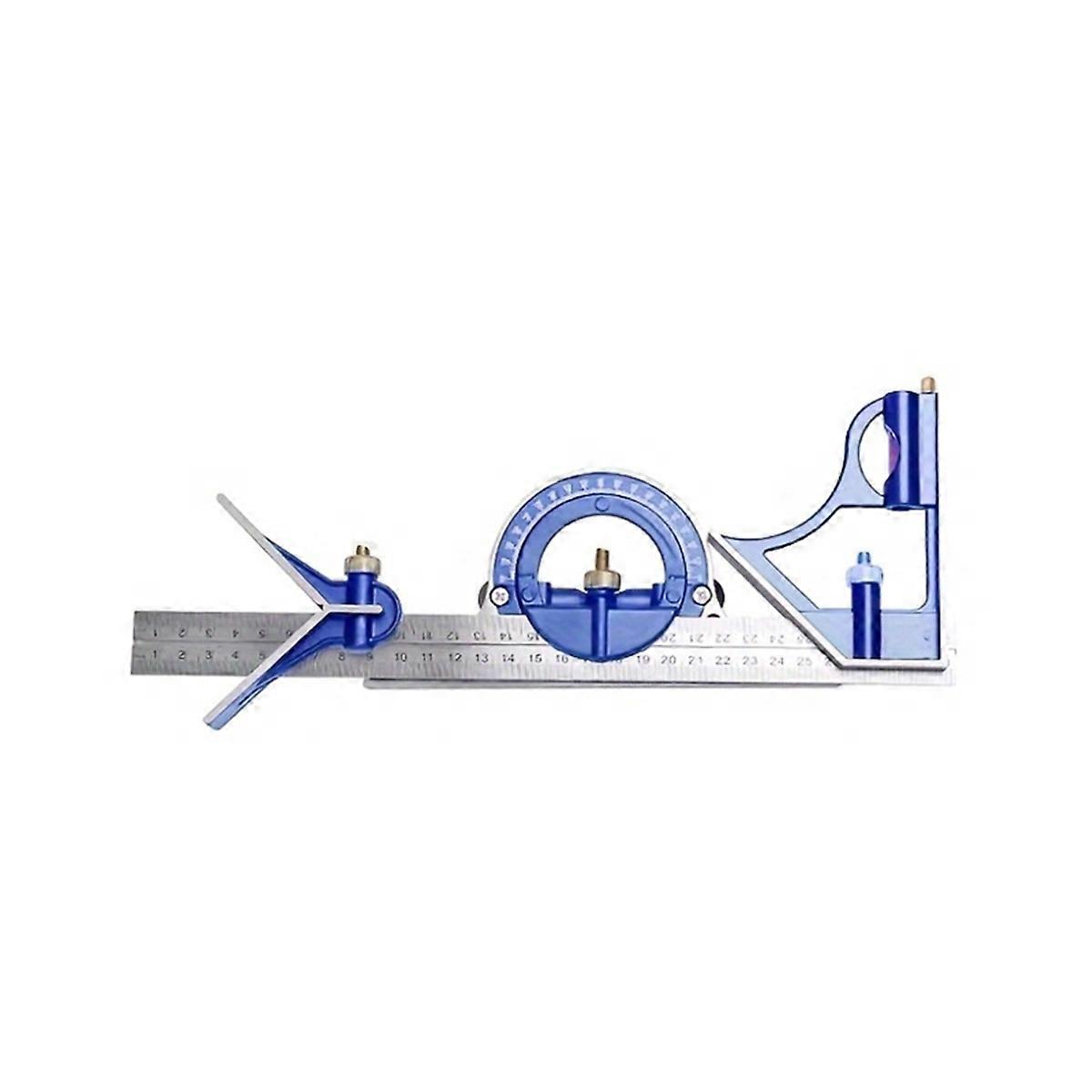 3 in 1 300mm Square Right Angle Ruler Measuring Ruler Multi Combination Protractor Tools Woodworking Tools Blue
