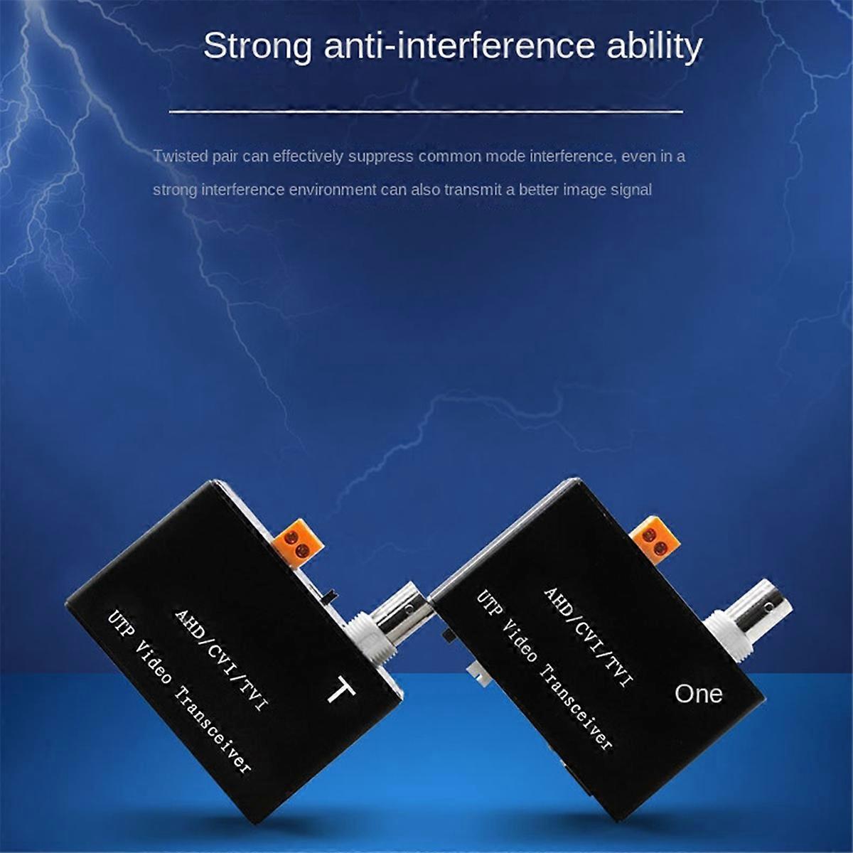 1 Channel Active Video Balun for CCTV Camera Twisted Pair Transmitter BNCLong Range for AHD TVI CVI