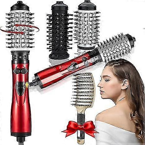 Styler à air chaud 3-en-1 et sèche-cheveux rotatif 360 pour cheveux secs, cheveux bouclés, lisser les cheveux