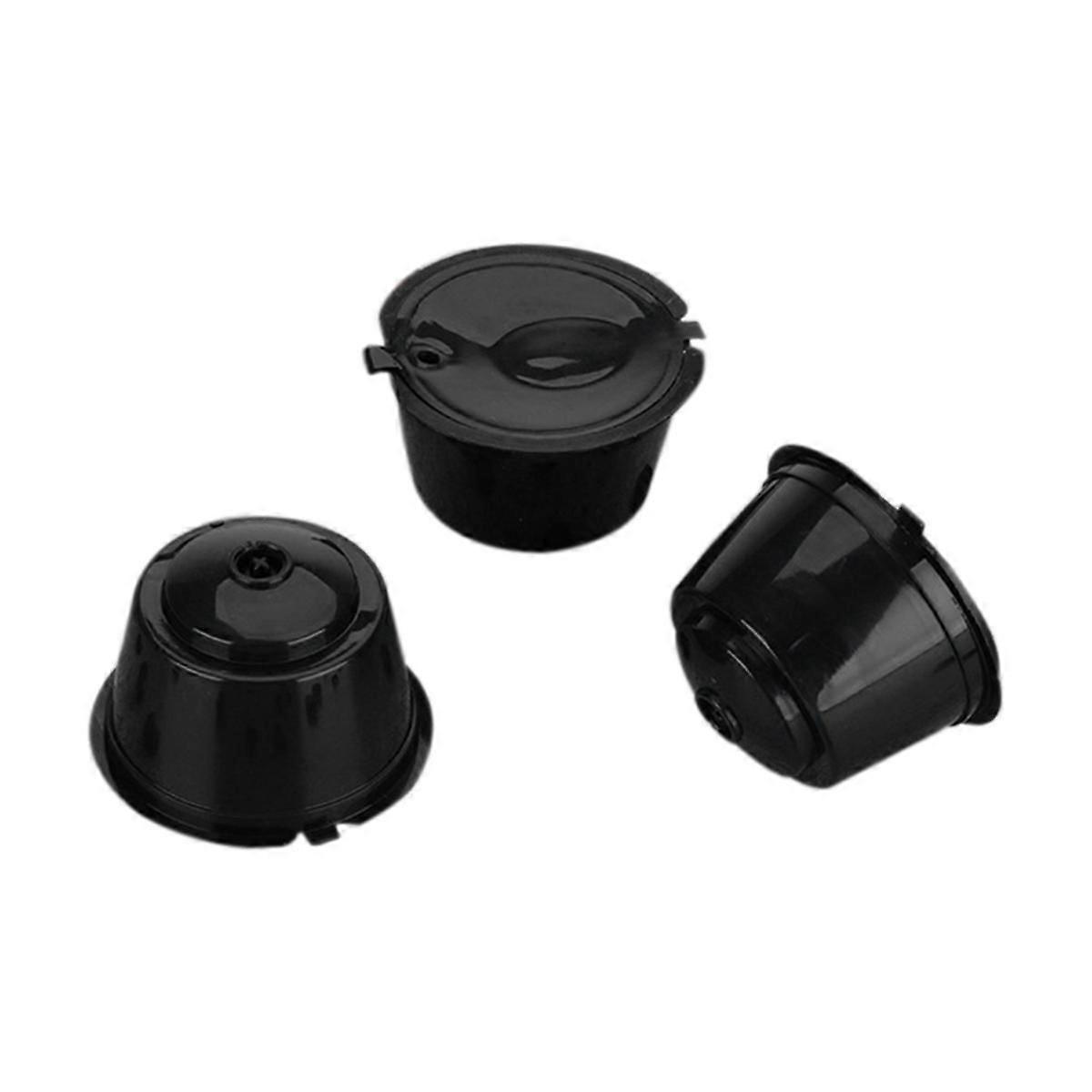 Für Maschine wiederverwendbare Kapsel Nachfüllbare Filterkapsel Tasse Kaffee, schwarz