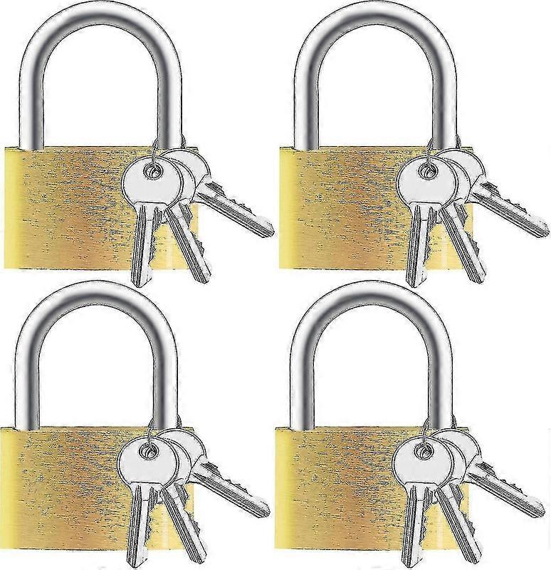 4pcs Small Solid Brass Keyed Padlocks With Same Key zy