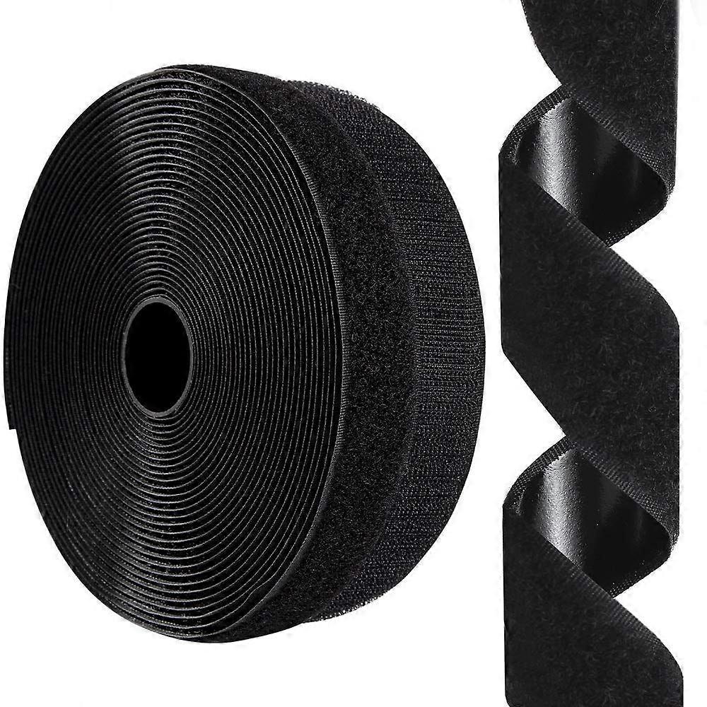 38mm x 30m hook and loop adhesive tape backed fastener roll, nylon self-adhesive heavy load strip fastener, suitable for home office school bus and pr
