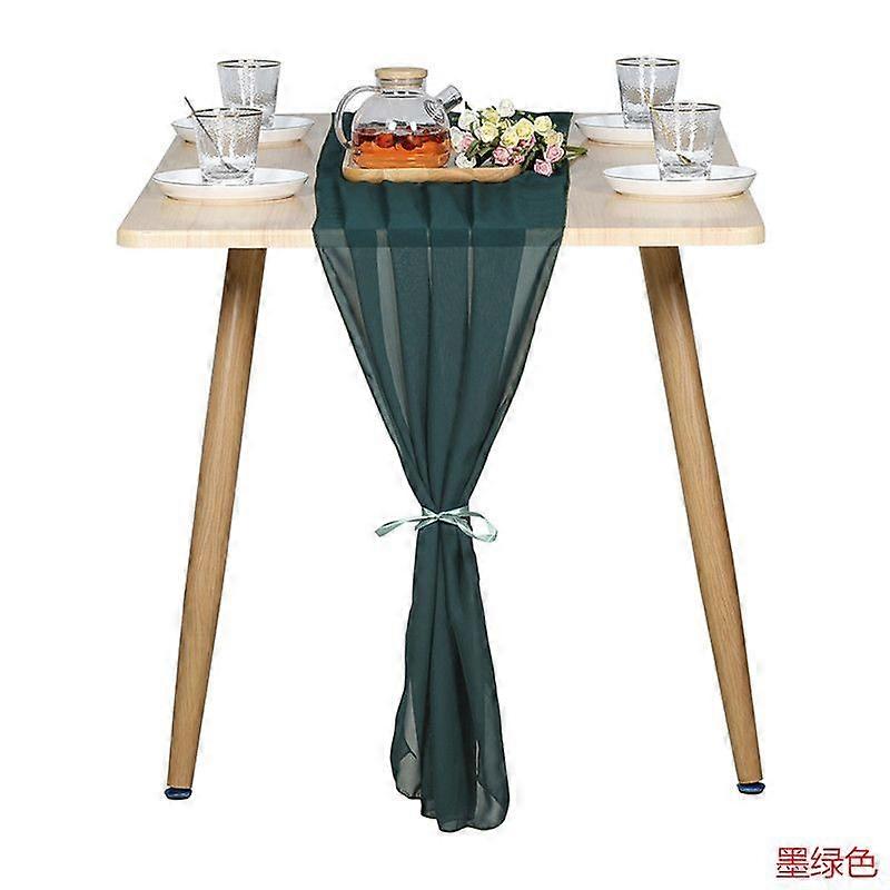Chiffon table runner (70*300cm)  dark green