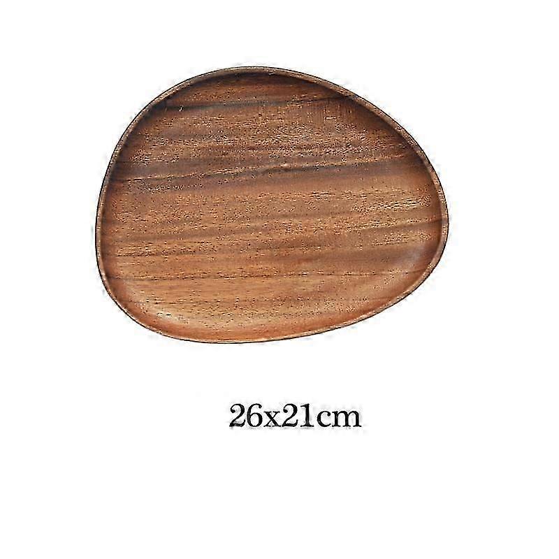 خشب كامل خشب الجوز أطباق الفاكهة البيضاوية غير المنتظمة الخشب الصلب الحلوى طبق عشاء صحن صينية شاي مجموعة أدوات المائدة