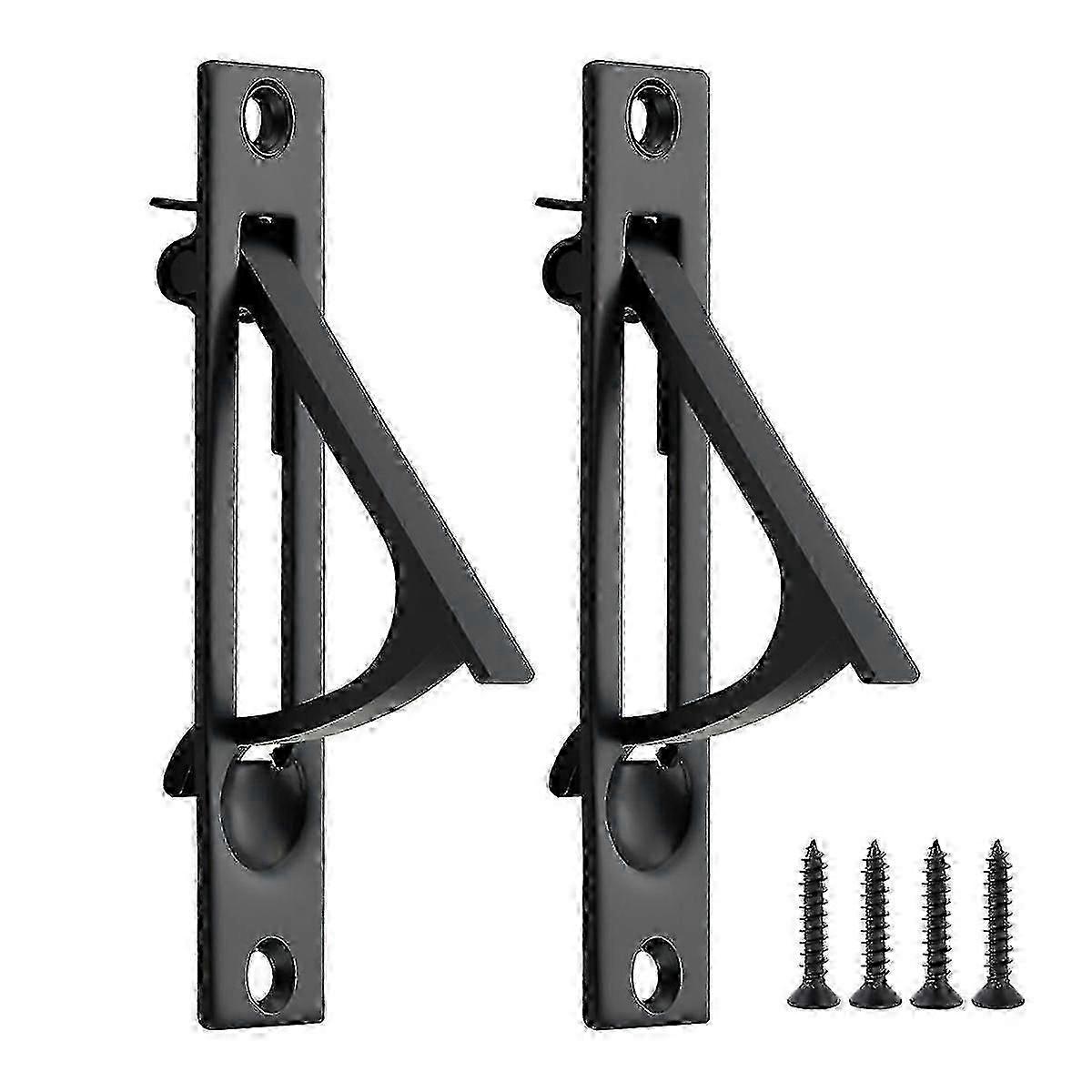 2 Pack Pocket Door Pull Solid Pocket Door Flush Edge Pull Pocket Door Handles in Matte Black