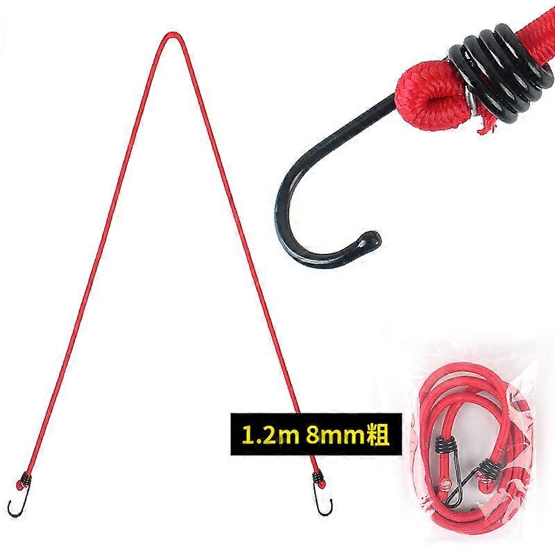 户外 1.2m 加长弹性 8mm 粗紧帐篷露营防风绳打结行李箱