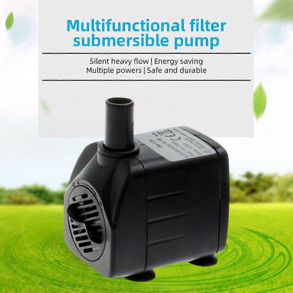 Mini Submersible Water Pump Flow Adjustable Electric Max 600L/H Flow 3.9ft Lift Portable Mini Pump with 6.5ft Cable and Suction Cup Base for Fish Tank