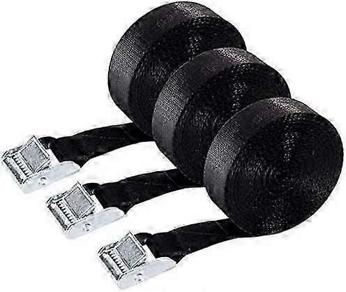 3 PCS 1" x3.3ft Cargo Tie Down Straps, Lashing Straps with Cam Lock (3.3FT-3pcs) Pack of