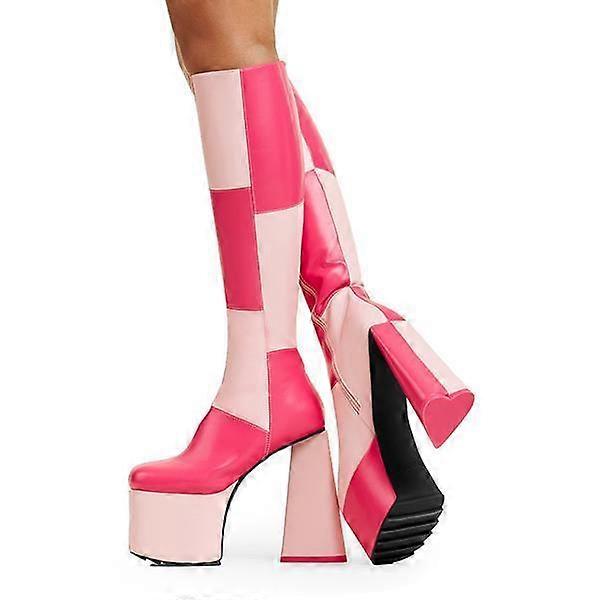 Lamoda Platform Knee High Boots Getting Better Round Toe High Heel UK5
