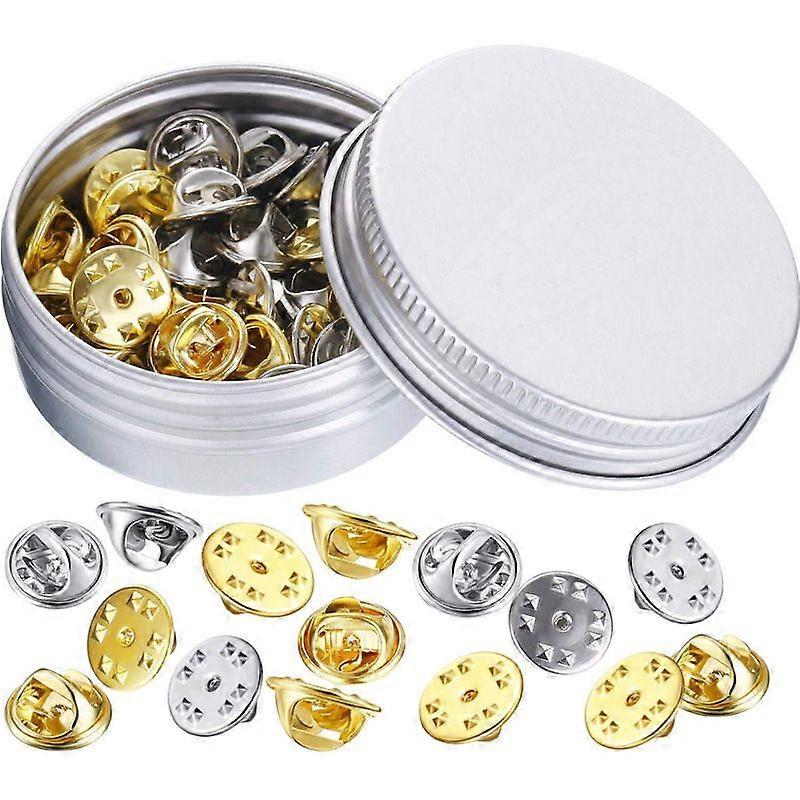 30 세트 버터플라이 클러치 타이 압정 핀 백 교체 공예 제작 공예 제작 배지 휘장 인용 바 장난감 핀 및 보석 제작