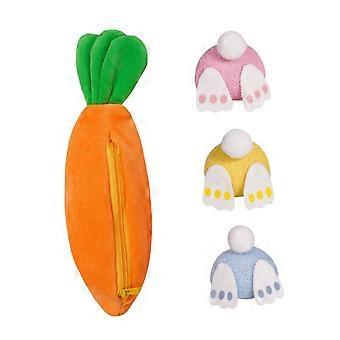 Ostern Karottenhasen Spielzeug Set Party Gefälligkeiten Niedliche Ornament Cartoon Tier Puppe