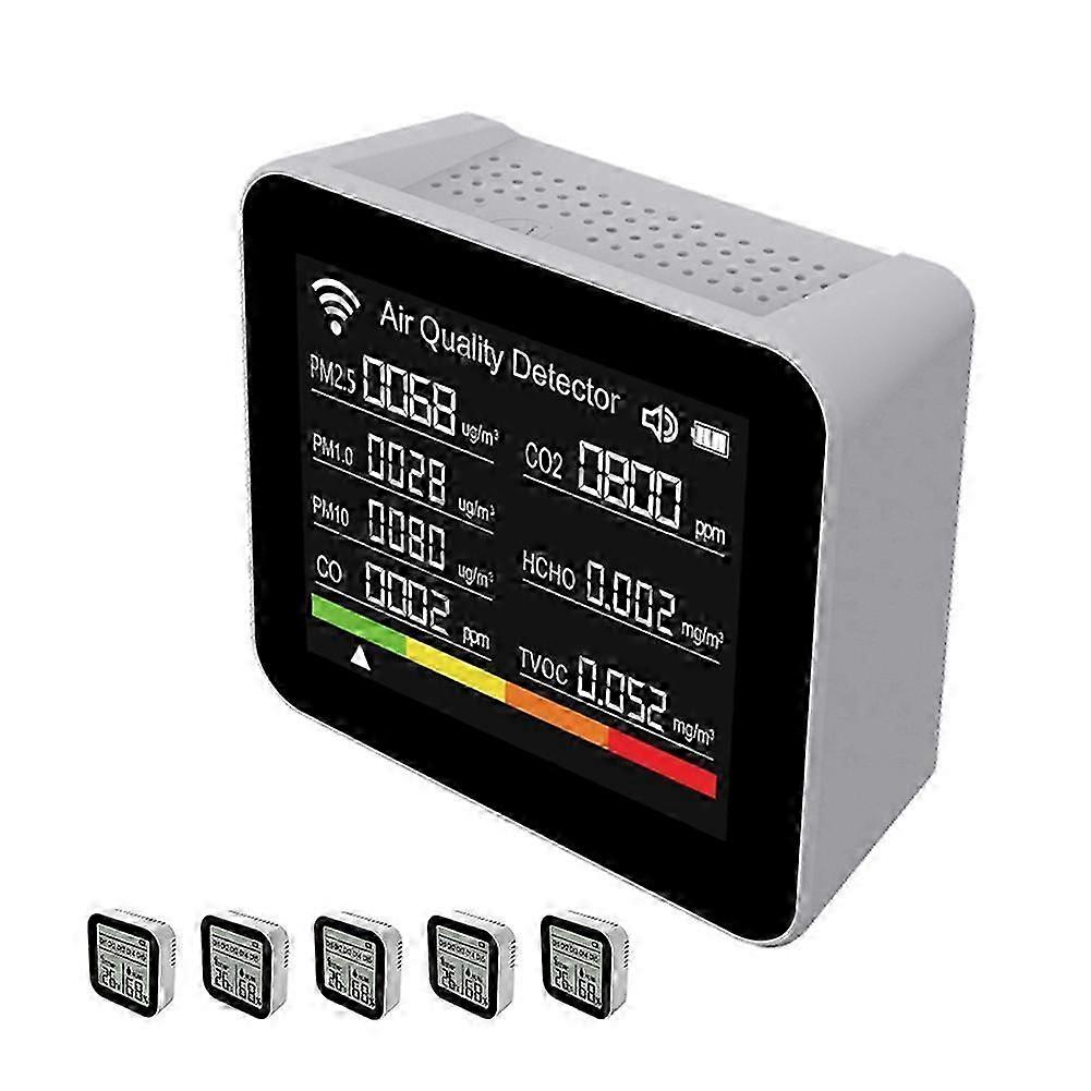 20 In 1 Tuya Wifi Air Quality Detector Co/co2/tvoc/hcho/pm2.5/pm1.0/pm10/temp/humidity/time/datew/