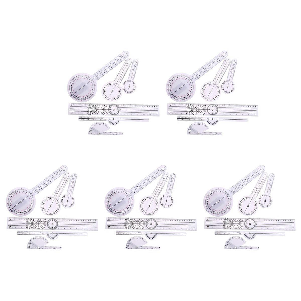 30Pcs Spinal Ruler Spinal Finger Goniometer Protractors Multi-Ruler Angle 180/360 Degree Measuring