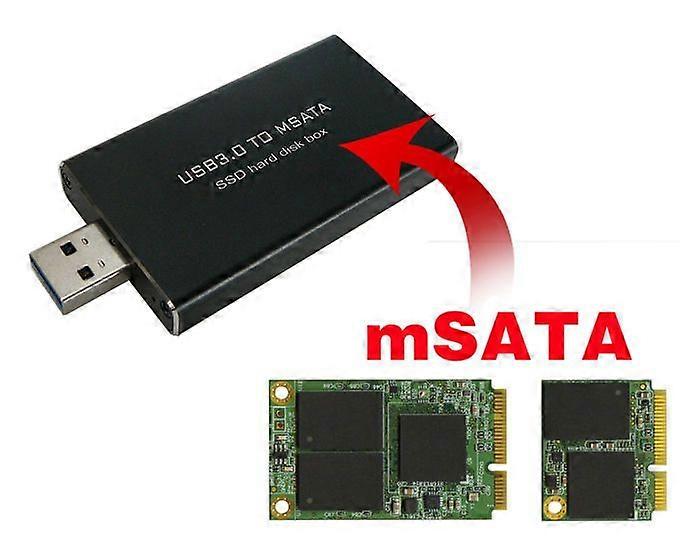 mSATA to USB3 Enclosure - KALEA-INFORMATIQUE - Compact - Compatible with USB 3.0 - Plug and Play - Black