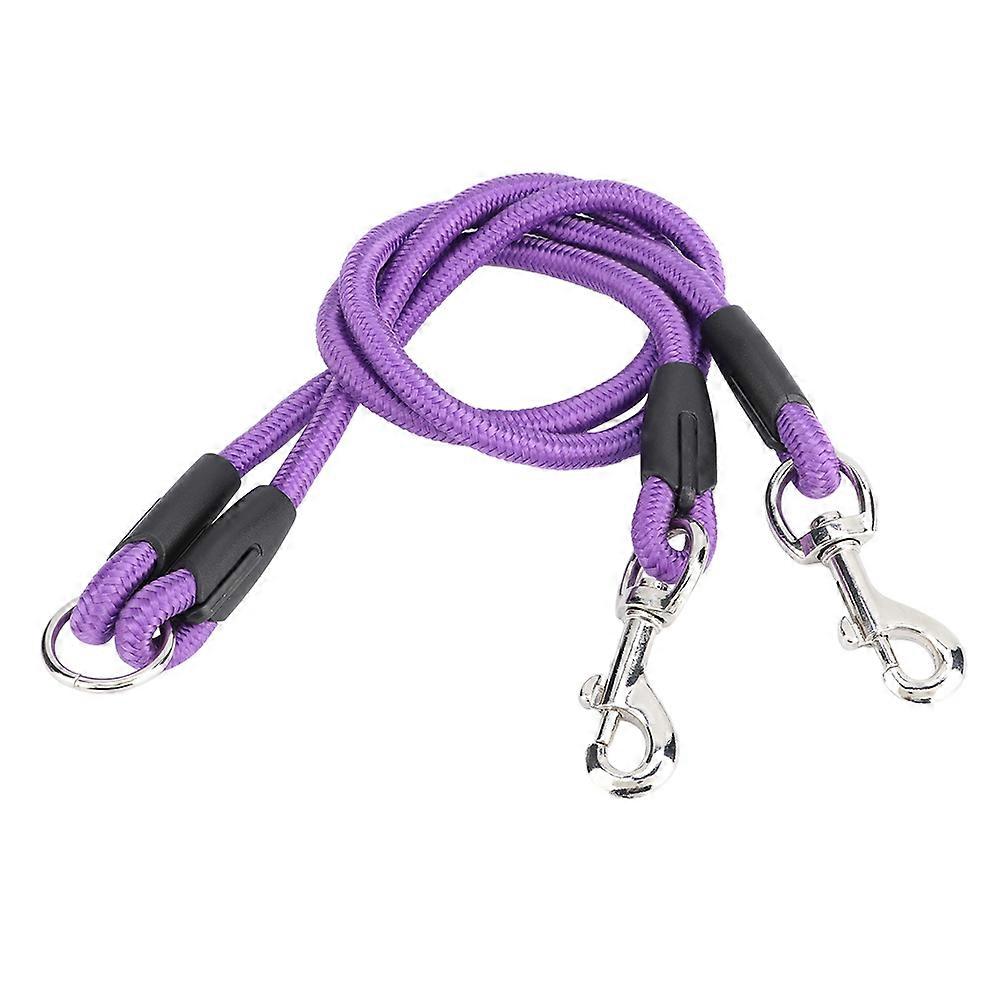 Nylon Pet Double Leash Rope for Medium Small Dogs with 2 Trigger Hooks, Durable and Lightweight Design