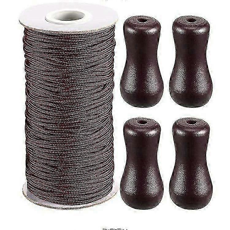 カーテンコードアクセサリーローラーブラインドバンブーブラインドコード木製ドロップ付き