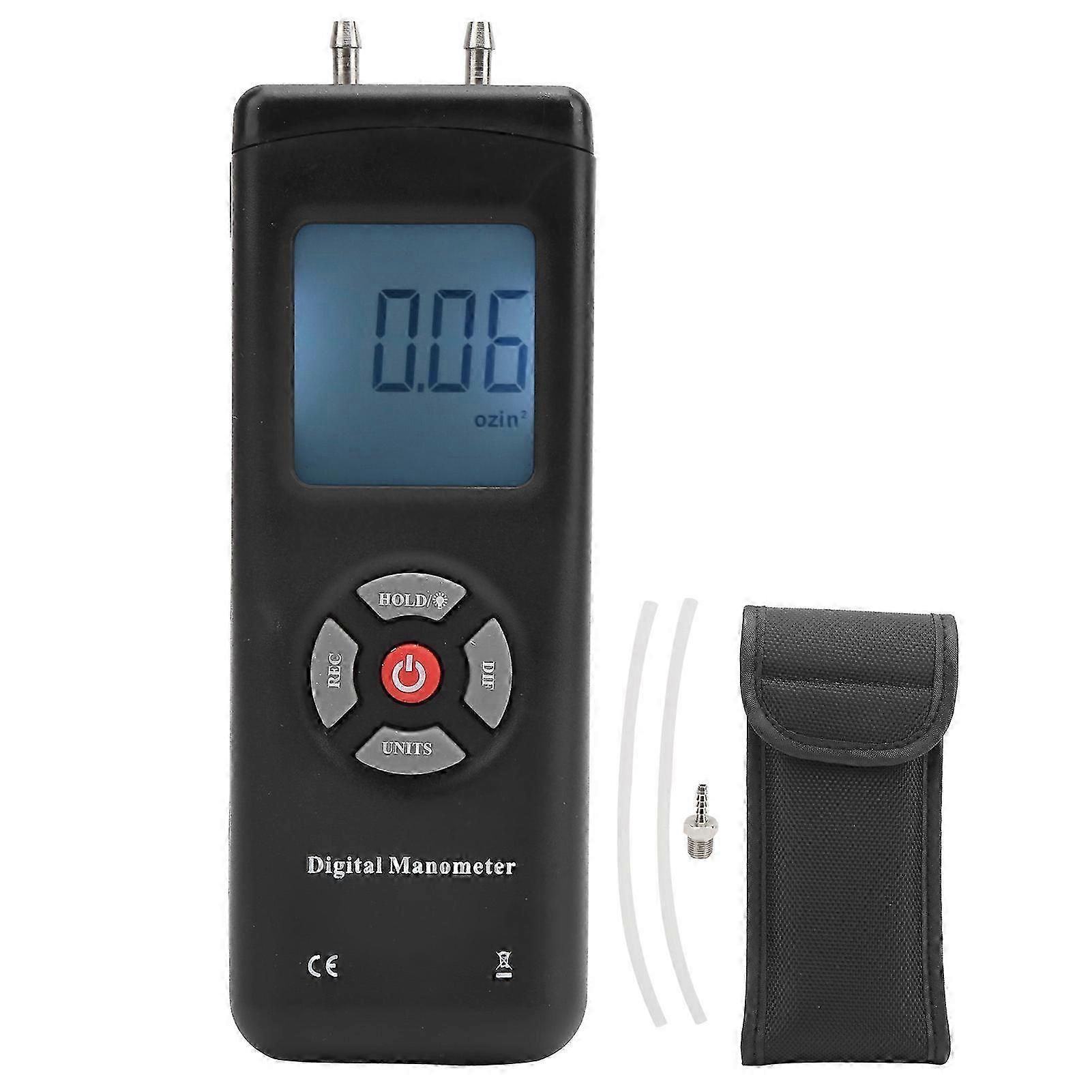 TL101 Digital Manometer Air Pressure Meter Gauge Differential Air Pressure Tester Tool +5psi