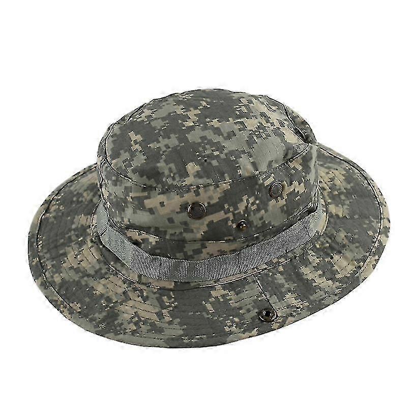 Unisex Outdoor Hiking Cap with Camouflage Pattern Tactical Airsoft Sniper Boonie Hat for Hunting and Fishing