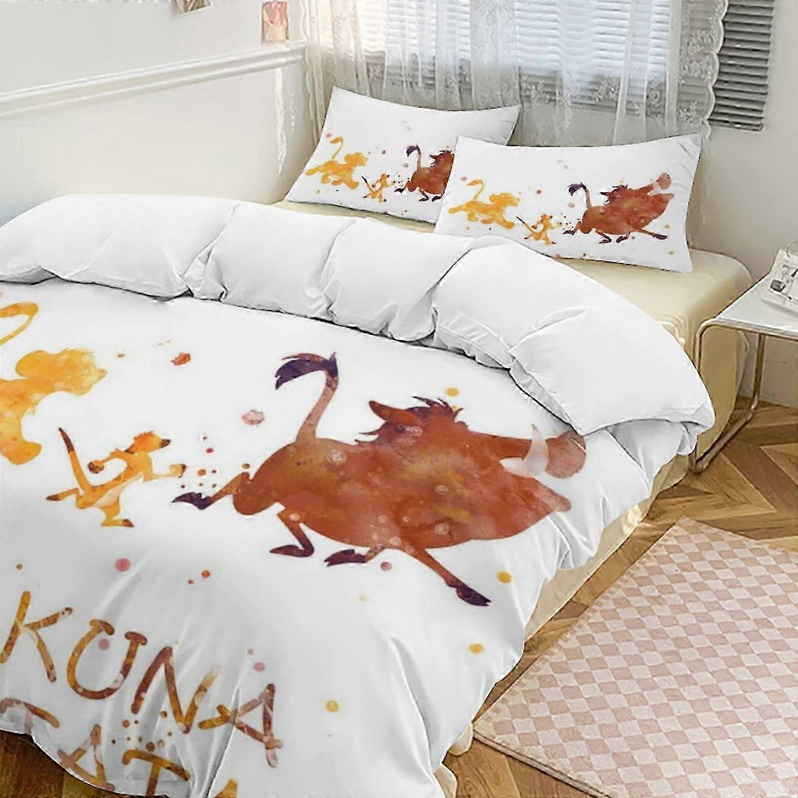 a2525 Lençóis O Rei Leão Conjunto de Cama Capa de Edredão Tema dos Desenhos Animados Lençóis de Quarto Infantil iip2525