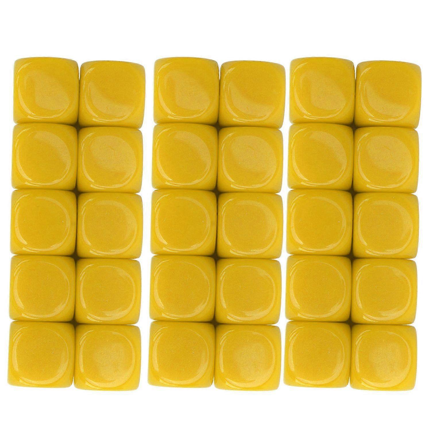30PCS 16MM Blank 6-Sided Dice Cubes for DIY Projects - Uniform Blank Dice Set