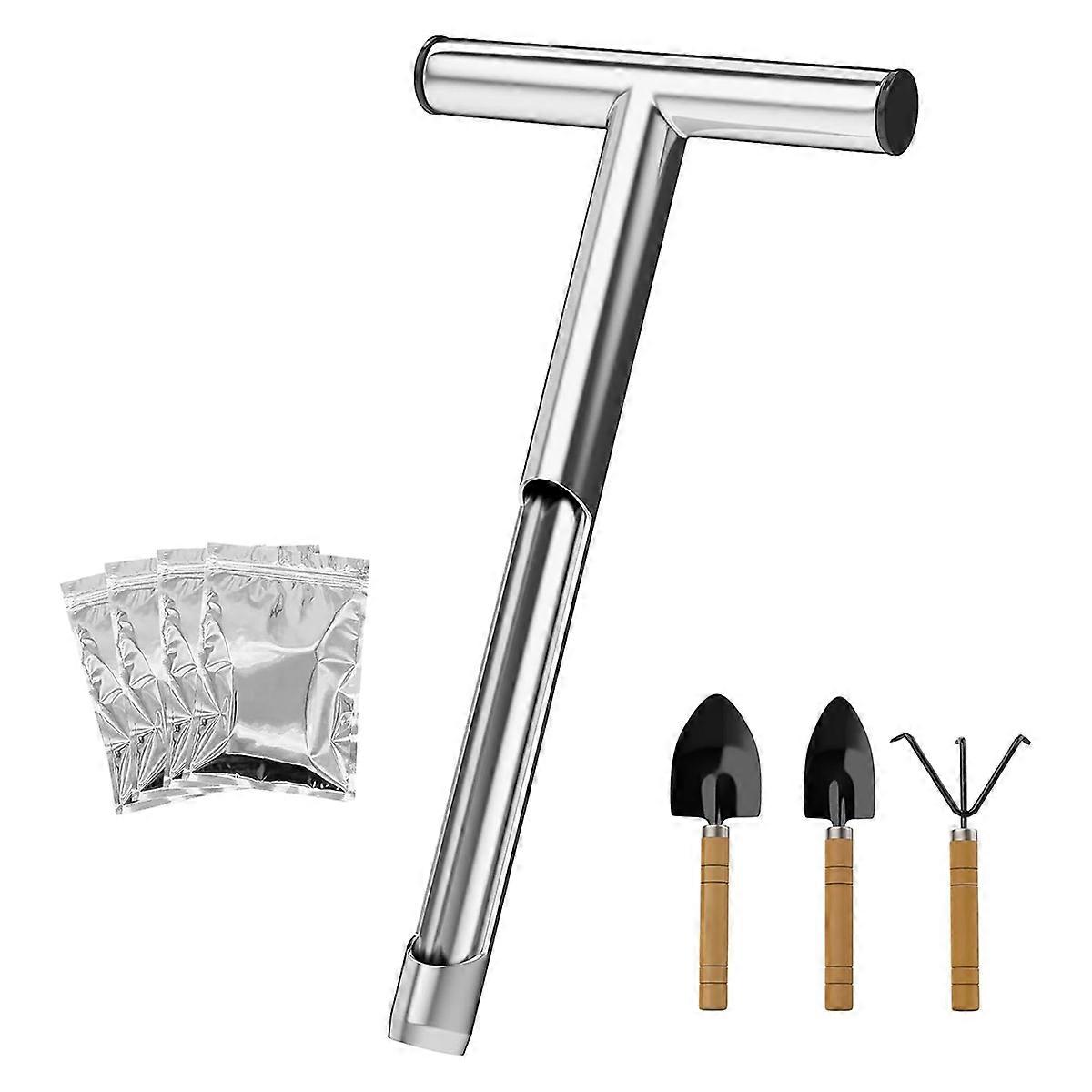 12 Inch T-Style Handle Soil Probe Rod for Lawn Farm Golf Course
