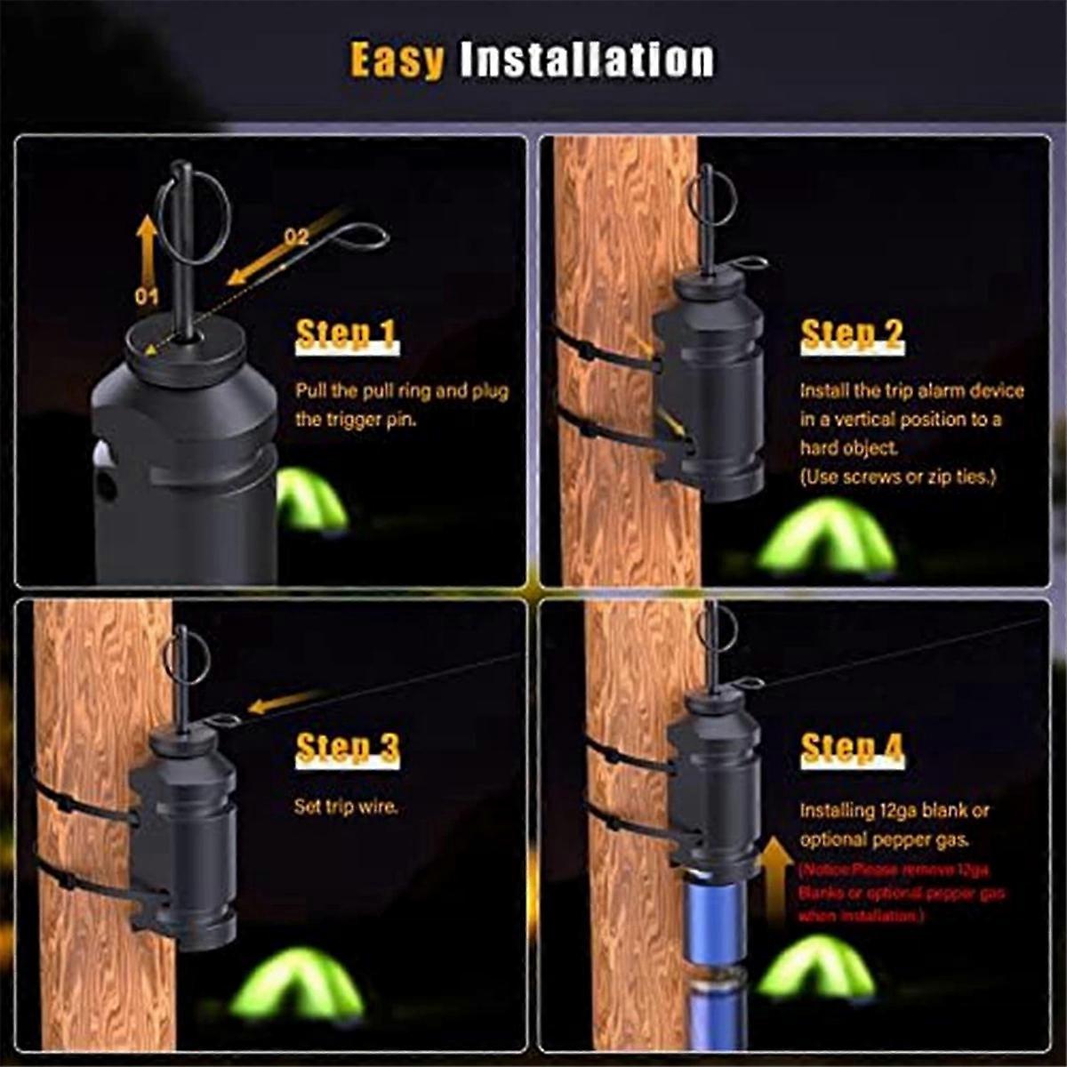 6PCS 트립 알람 12 게이지 캠핑 트립 와이어 알람 장치